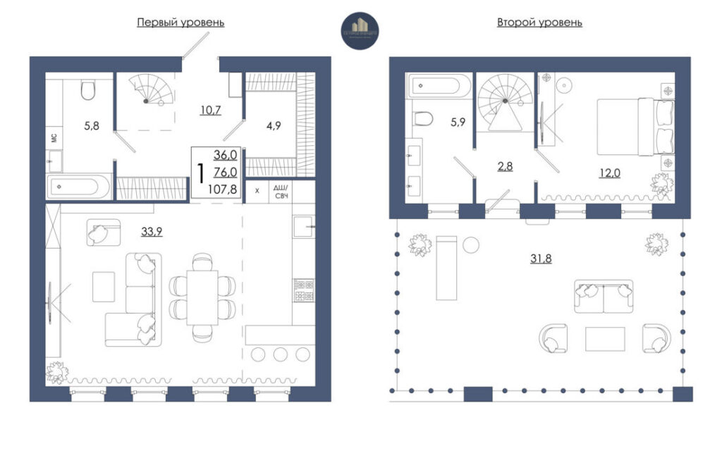 Планировка помещения «1-комнатная квартира № 117»