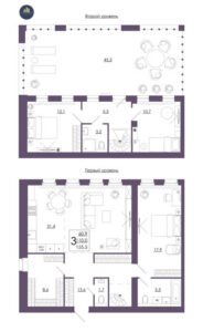 Планировка помещения «3 к 155,5 кухня 31,4 (2)»