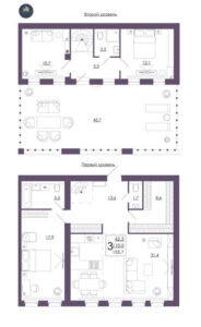 Планировка помещения «3 к 155,7 кухня 31,4»