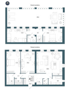 Планировка помещения «4 к 206 кухня 35»